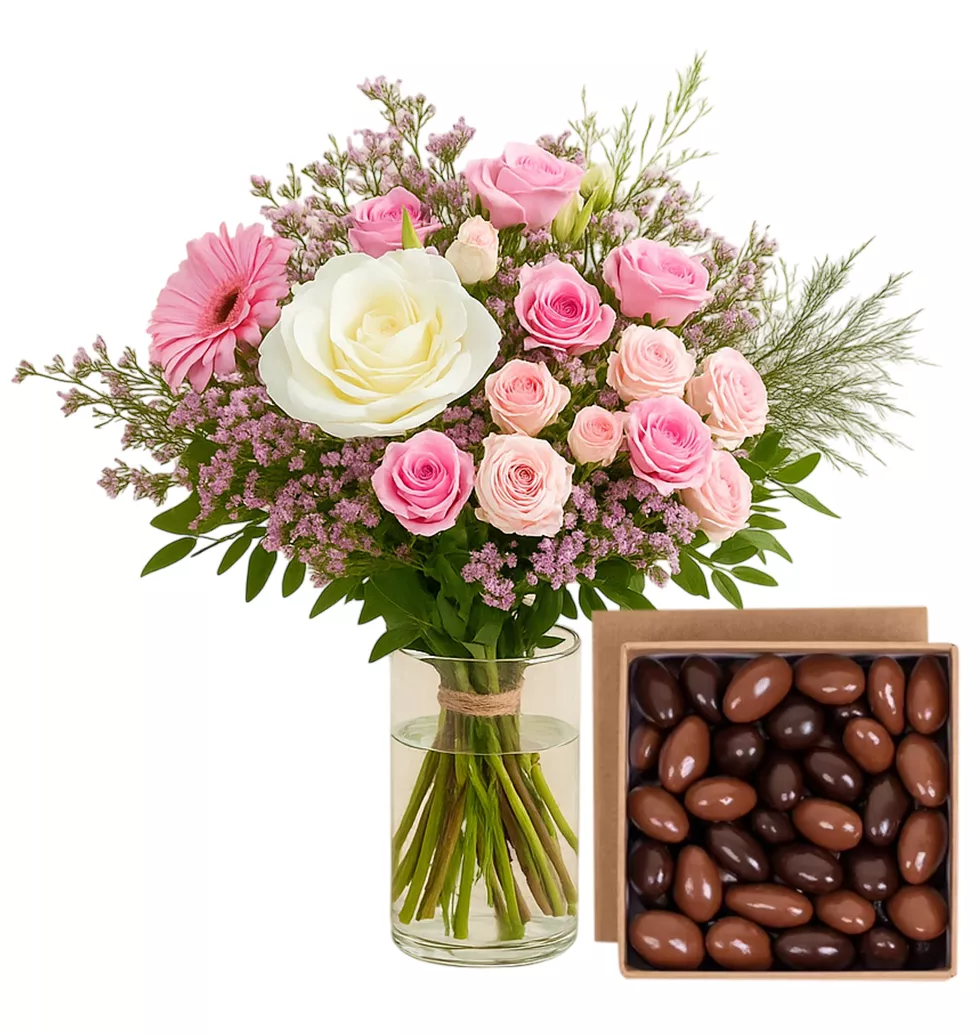 Elegant Roses & Almonds Trio Gift