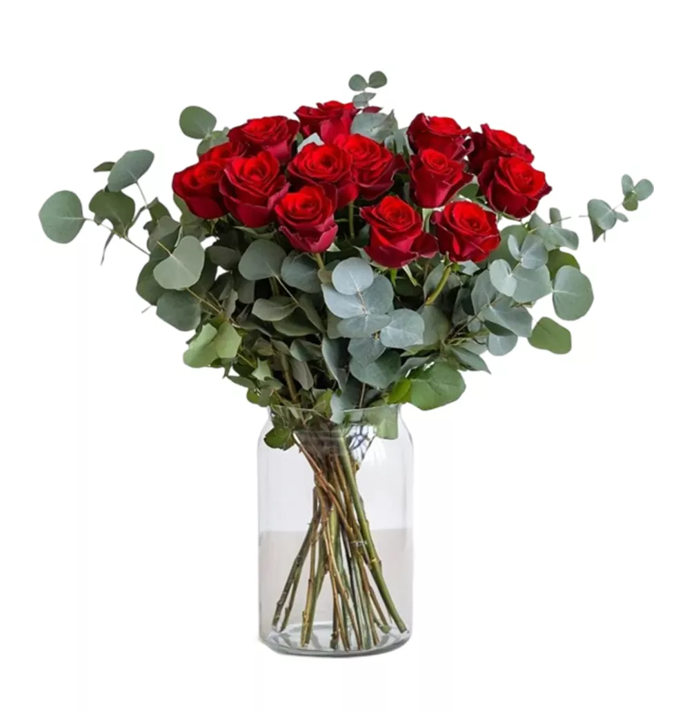 Roses & Eucalyptus Charm Bouquet